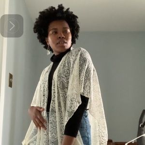 Stevie Nicks inspired lace shawl